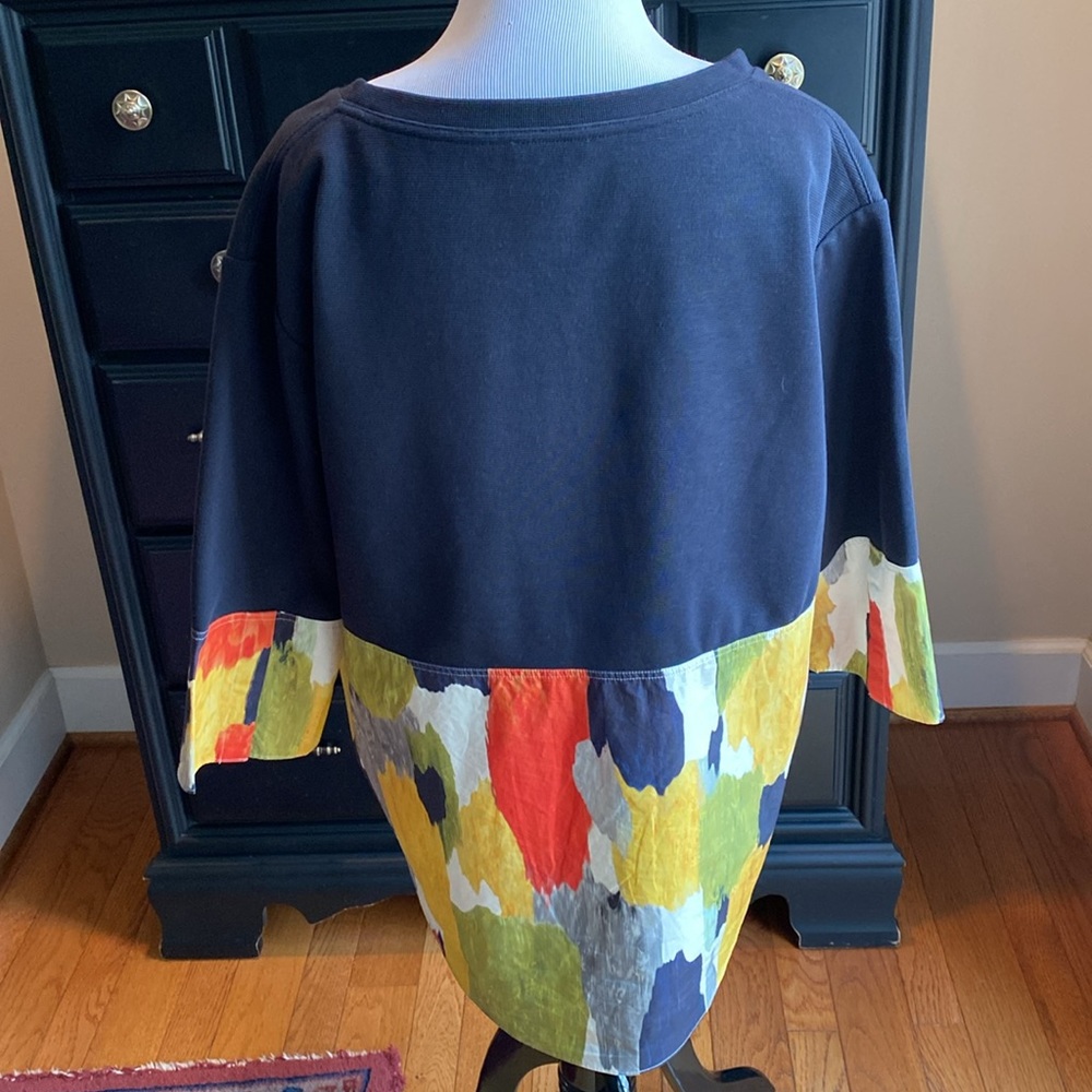 Cos Color Block Watercolor Top Size Small - image 5